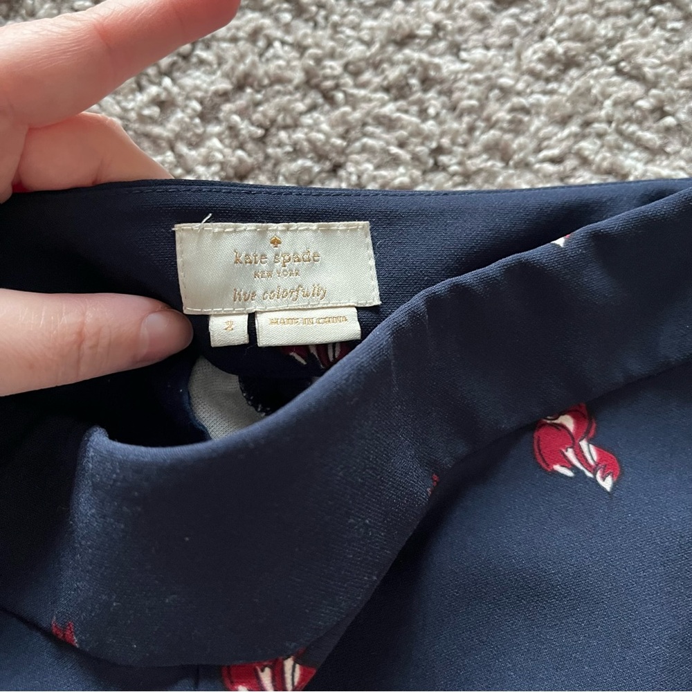 NWOT Women's Kate Spade Fox Glen Cropped Pant Voyage Blue size 2 - Picture 7 of 10